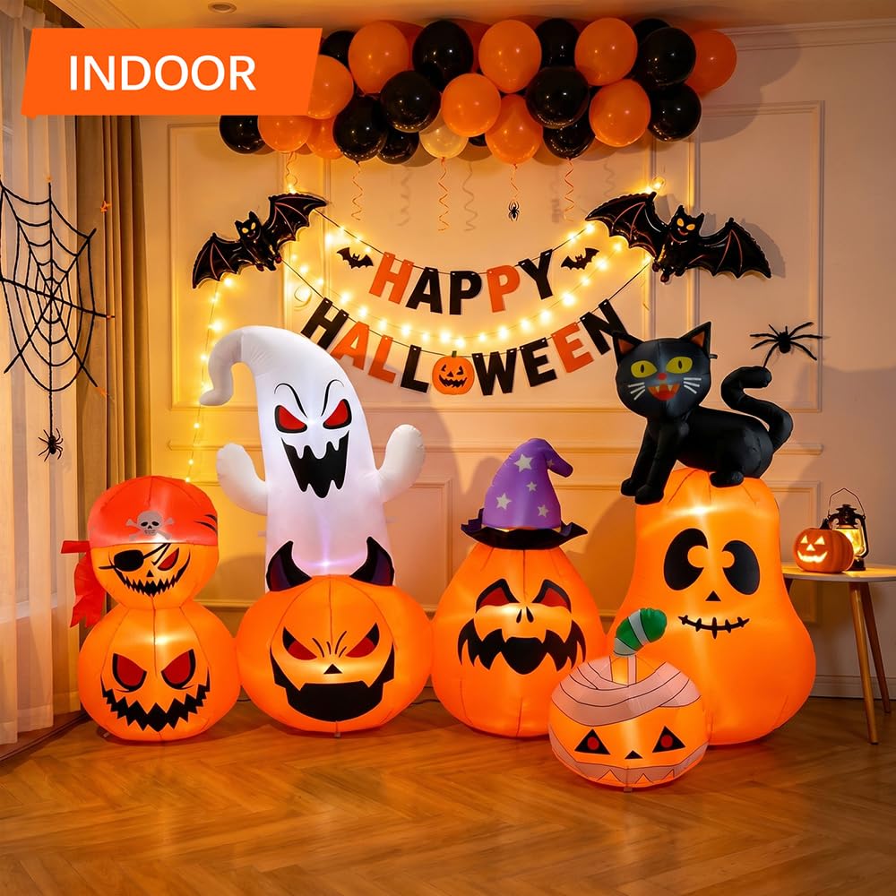 8 FT Inflatable Pumpkin Patch Yard Décor B942497