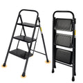 3 Step Folding Ladder with Anti-Slip Pedal W909497