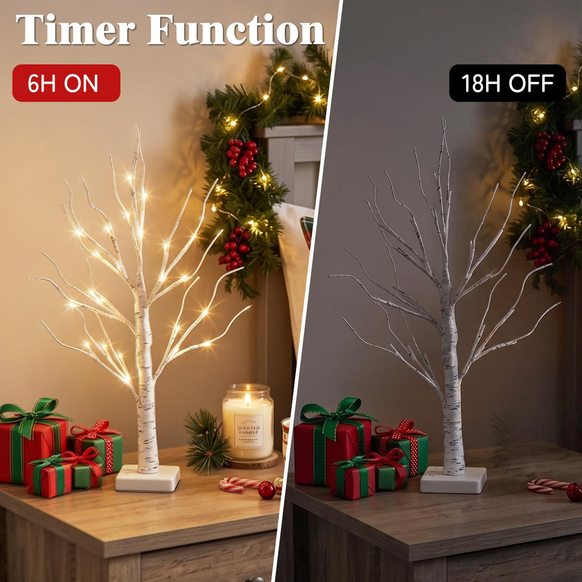 2FT Birch Tree with LED Lights U258091