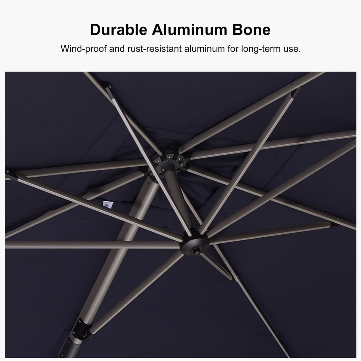 Navy Blue Cantilever Umbrella with Base B928