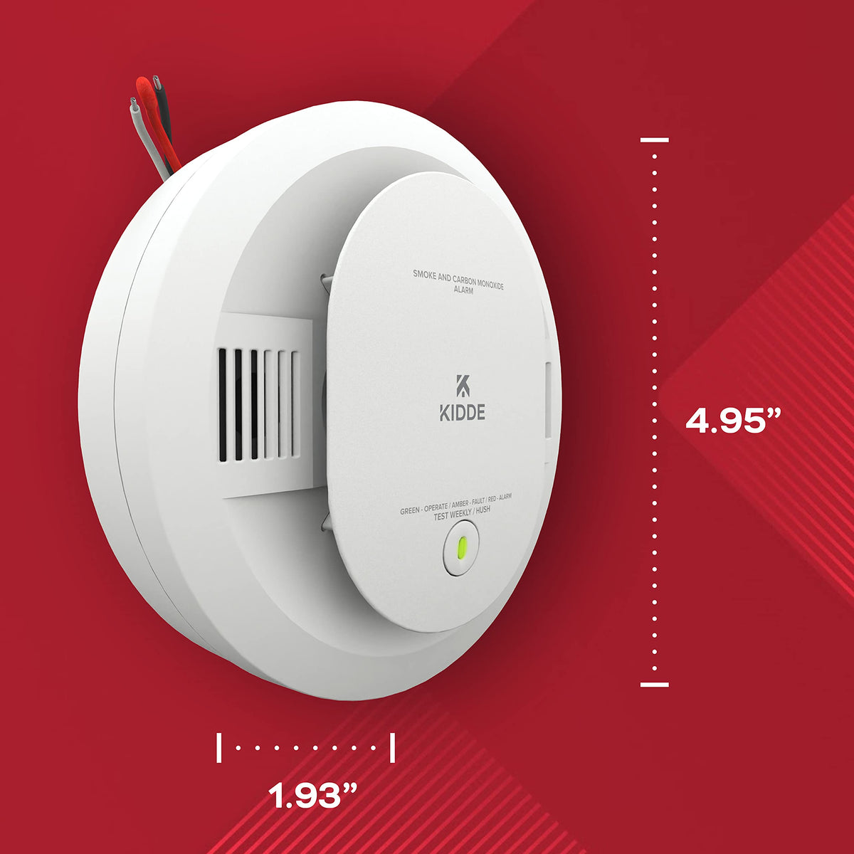 Hardwired Smoke & Carbon Monoxide Detector with Battery Backup, 2 Count Y461767