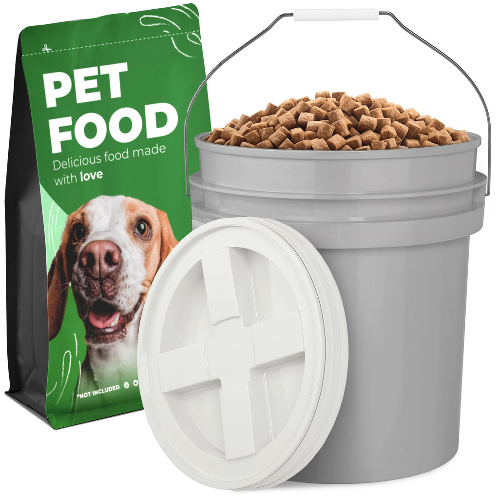 Airtight Pet Food Storage Container 25 lbs Grey E791