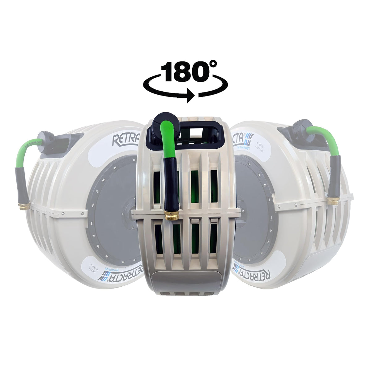 60 Ft Heavy Duty Retractable Garden Hose Reel with Swivel Bracket Z166008