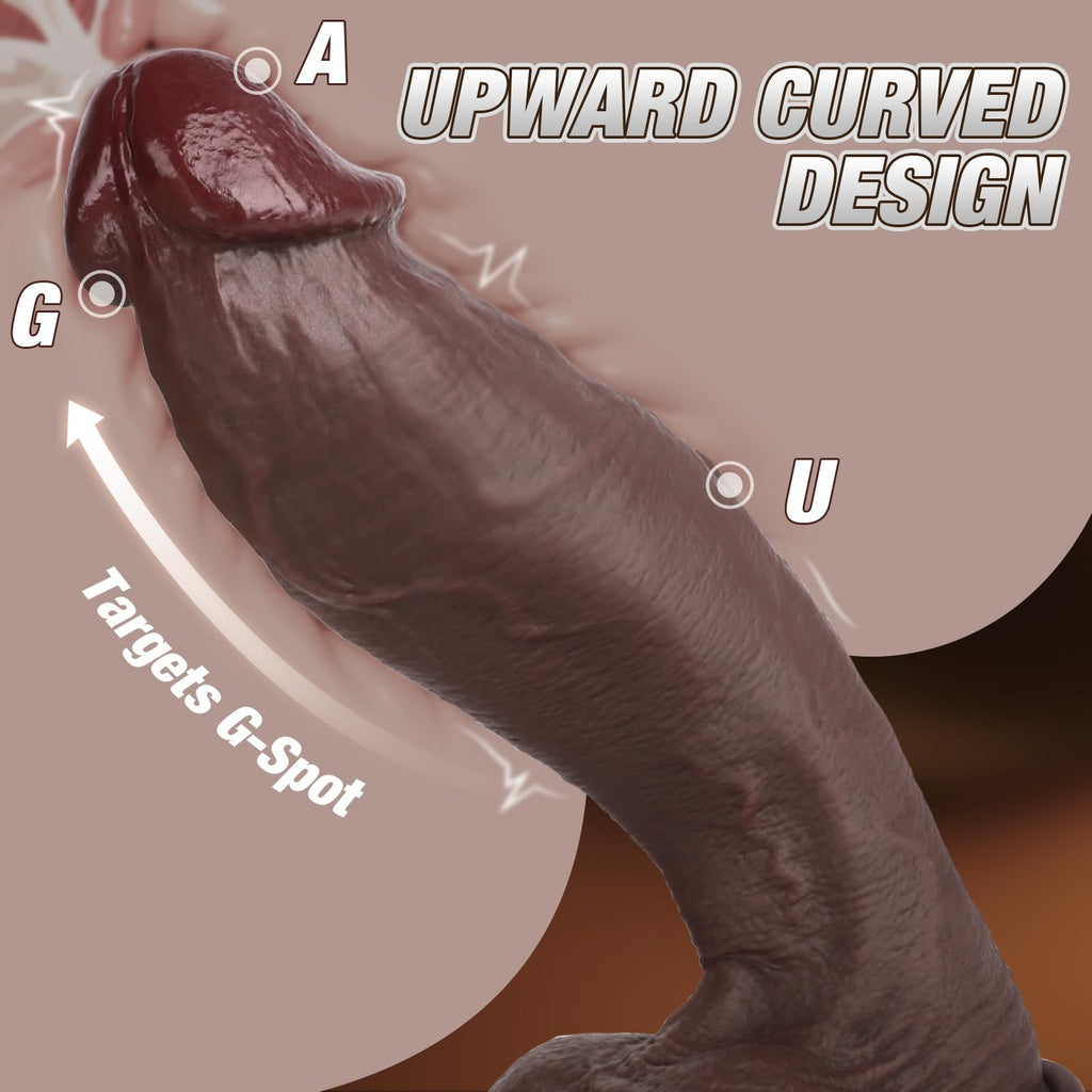 Black 12 Inch Silicone Dildo with Suction Cup D147926