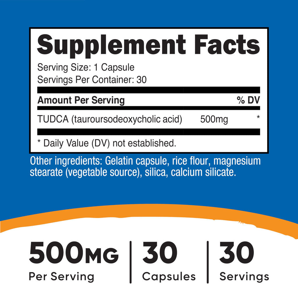 Tudca 500mg 30 Capsules Gluten Free Y5269