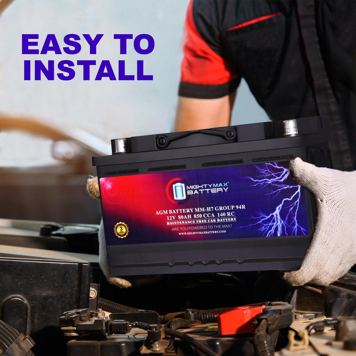12V 80AH 850 CCA Replacement Battery S614