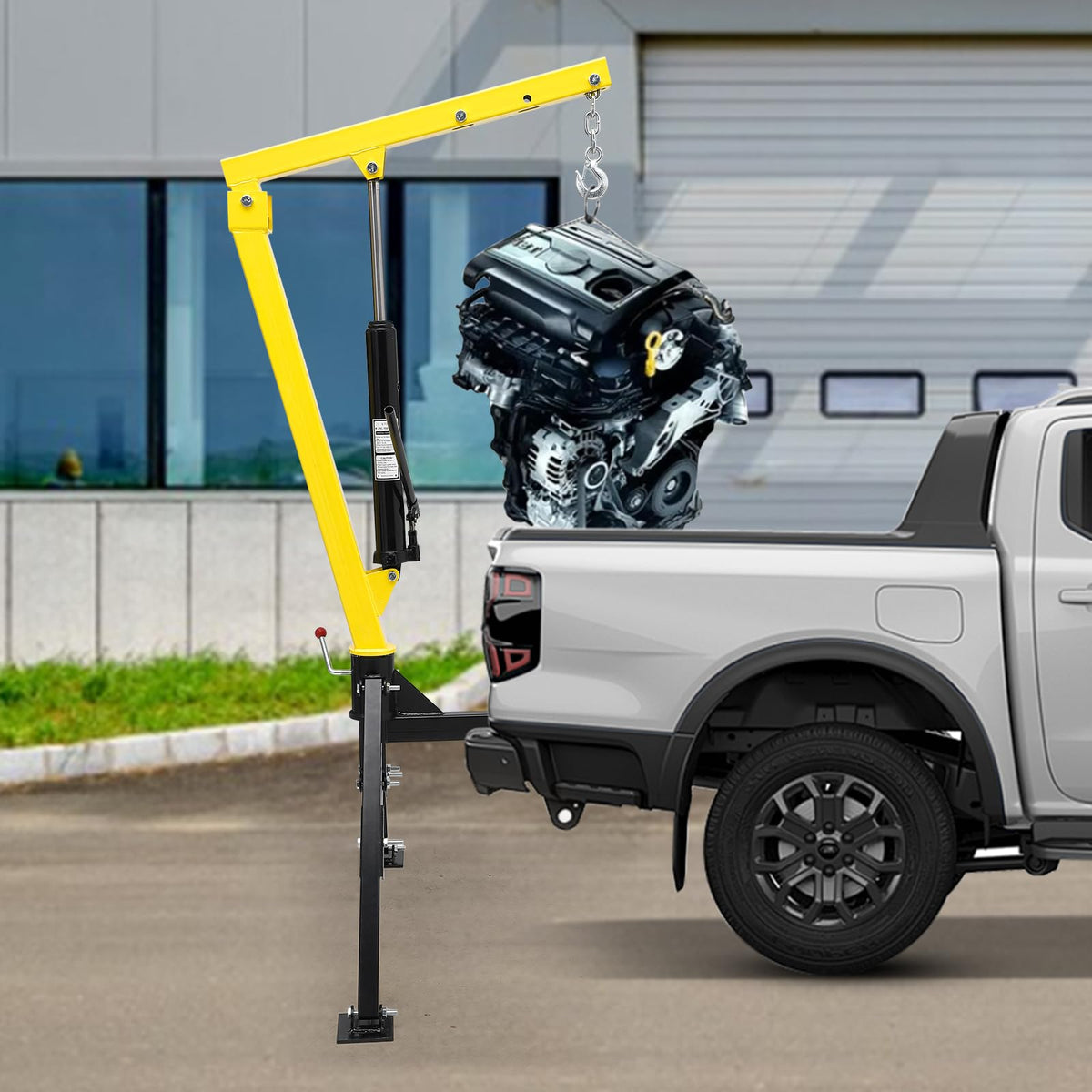 Hydraulic Swivel Hitch Mounted Truck Crane 1000 LBS Capacity M200640