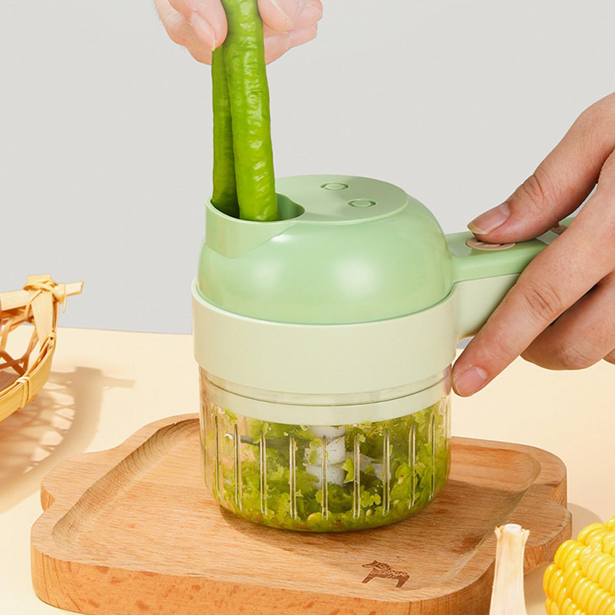4 in 1 Handheld Electric Vegetable Cutter Set L600904