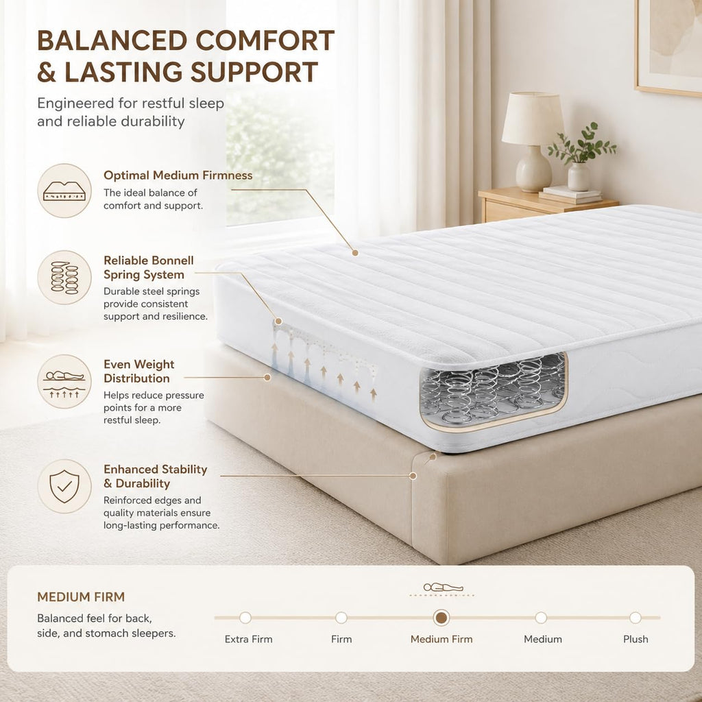 5 Inch Twin Size Bonnell Spring Mattress B76307