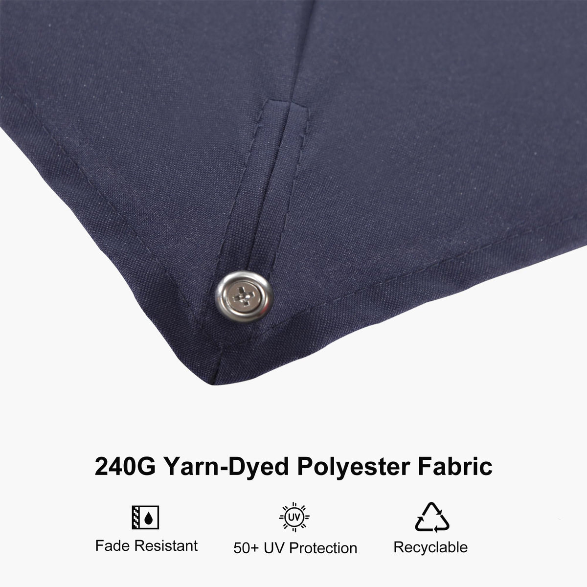 Navy Blue Cantilever Umbrella with Base B928