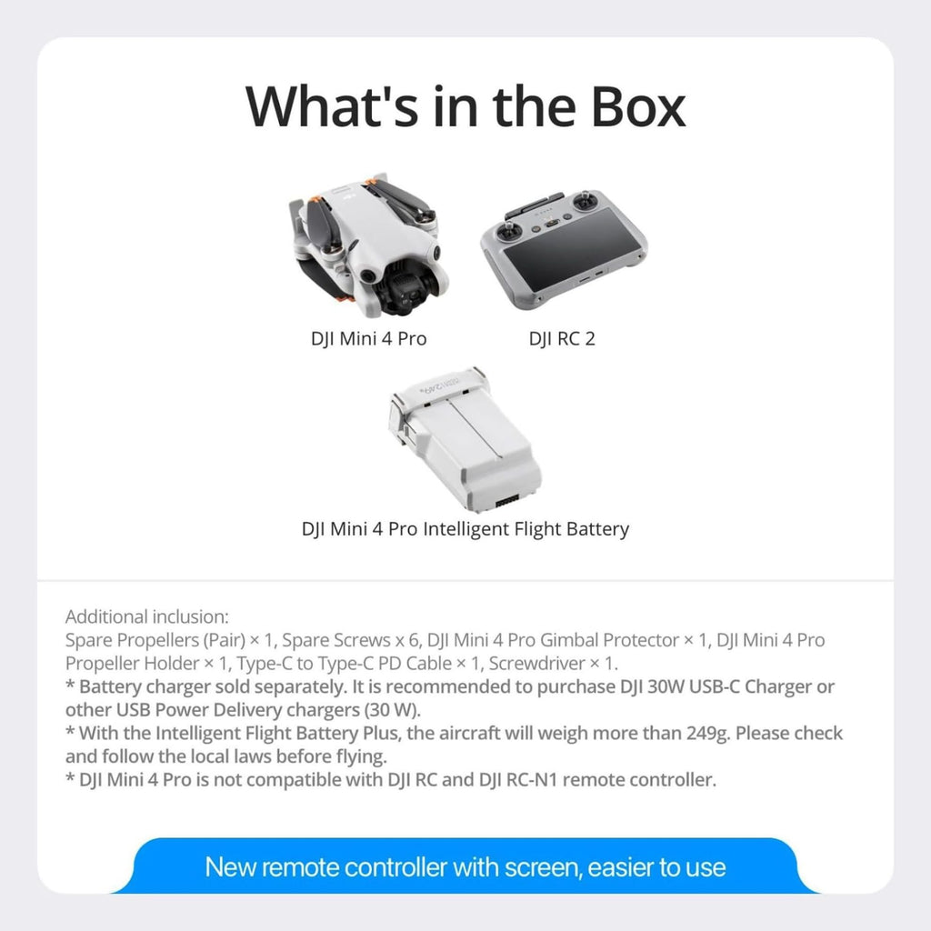 Mini 4 Pro Drone with Camera 4K 249 g 34 Mins Flight Time W361577