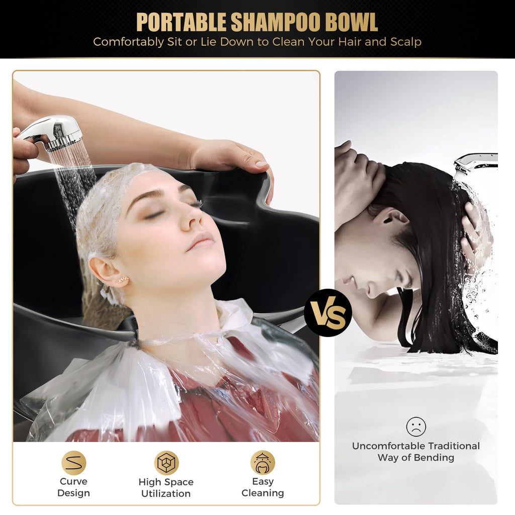 Portable Shampoo Bowl with 2 Bucket Y78268