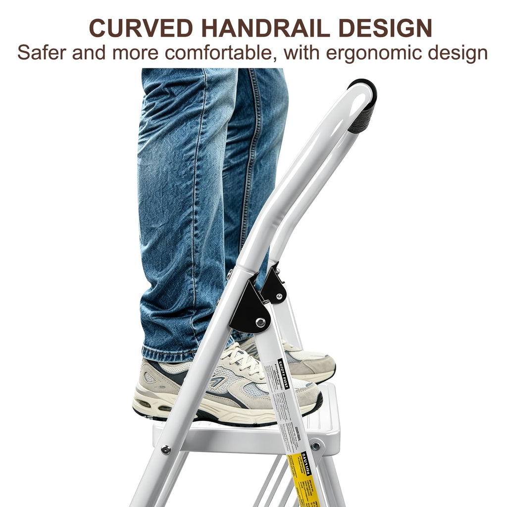 2 Step White Folding Ladder T599162