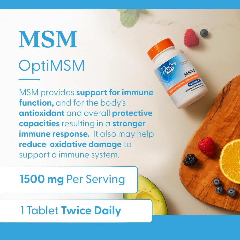 MSM Supplement 1500mg 120 Tablets T740