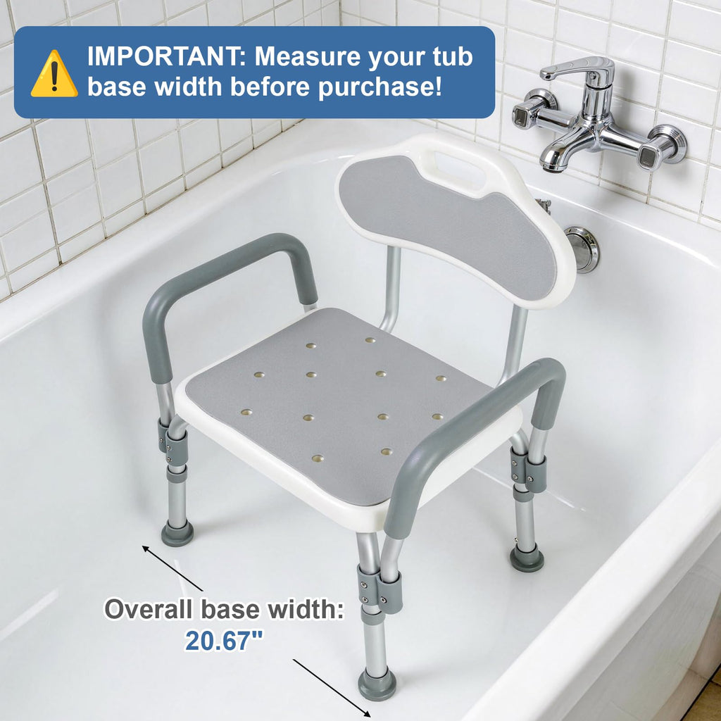 Shower Chair with Padded Armrests and Back H5644