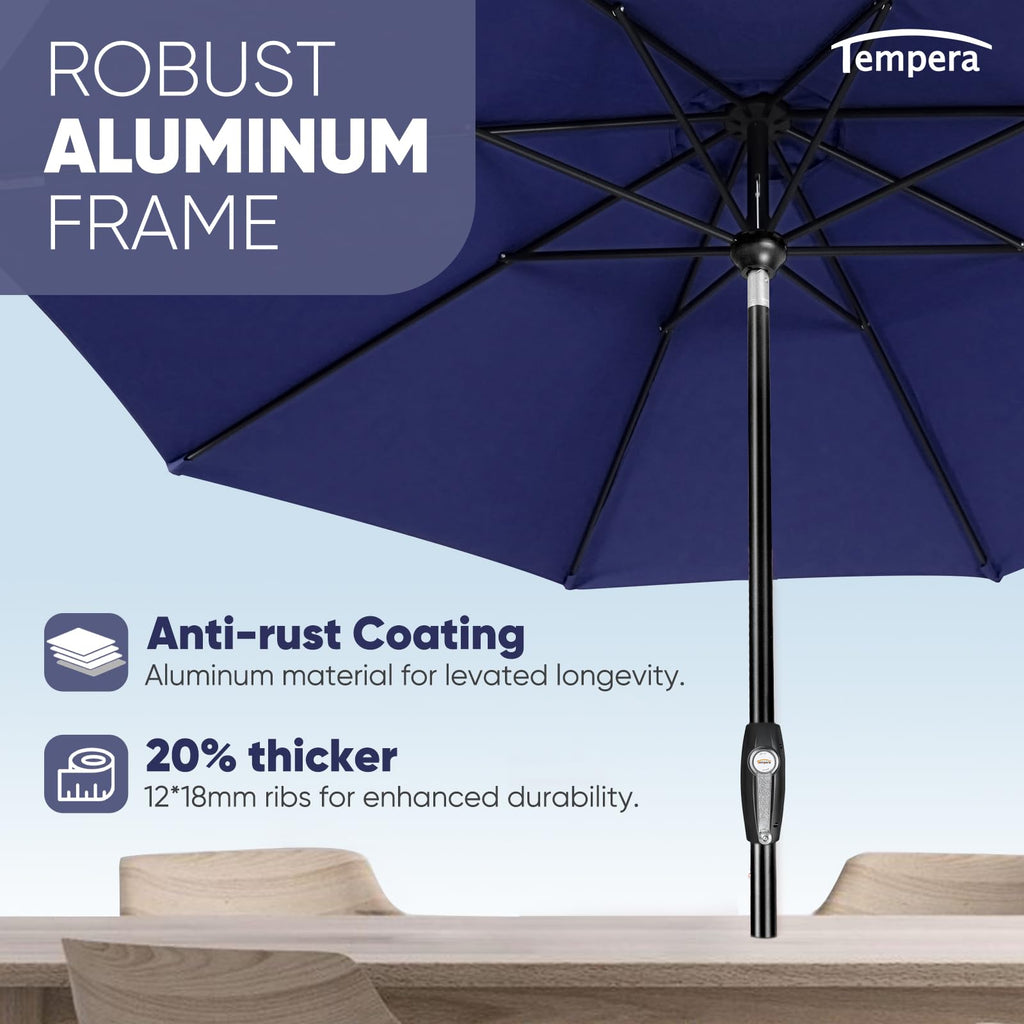 Patio Market Outdoor Table Umbrella with Auto Tilt and Crank P806600