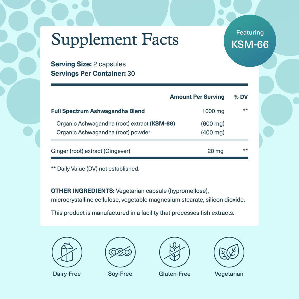 Ashwagandha 1,000 mg 60 Vegetarian Capsules O422899