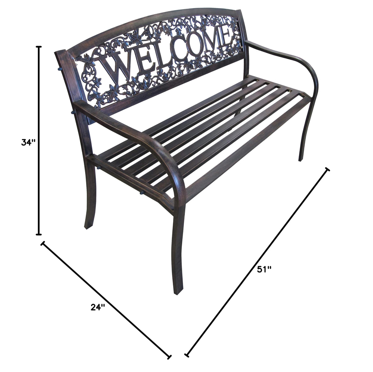 Metal Outdoor Bench Q40335