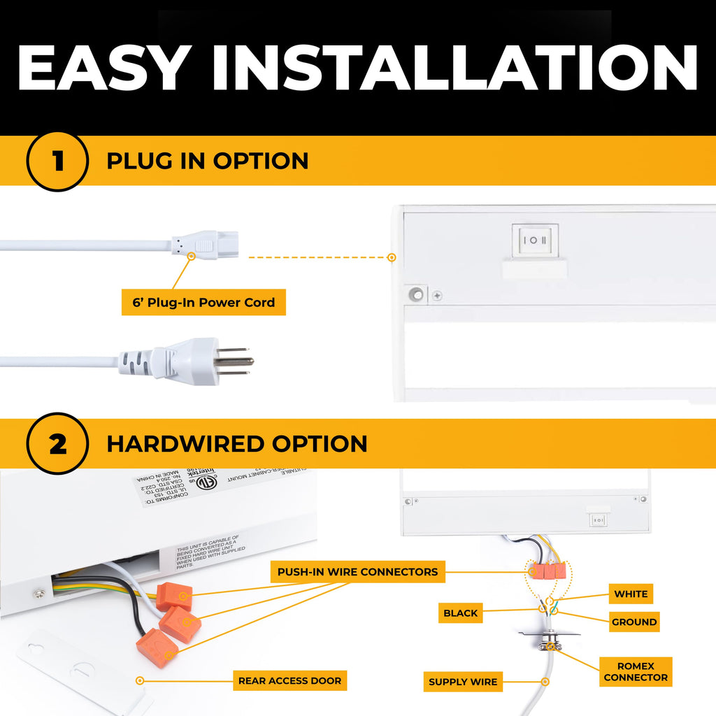 LED Under Cabinet Lighting 24 Inch White C630