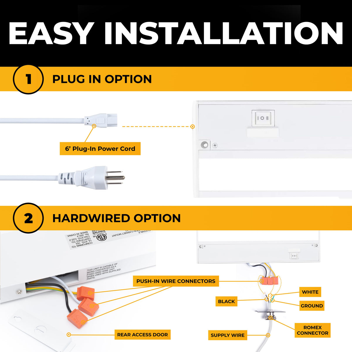 LED Under Cabinet Lighting 24 Inch White C630