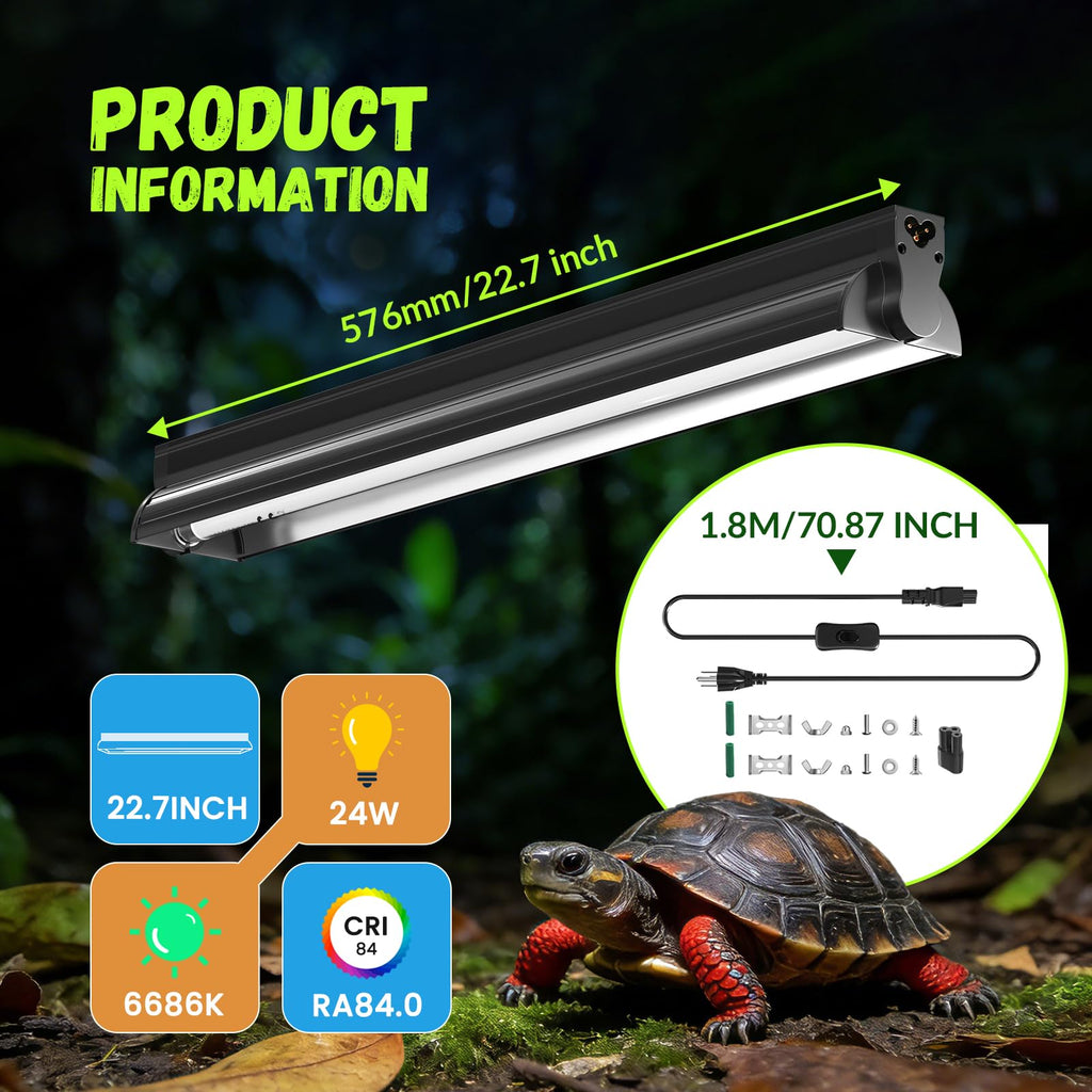 24W T5 5.0 UVB Reptile Light Fixture Combo Kit P421910