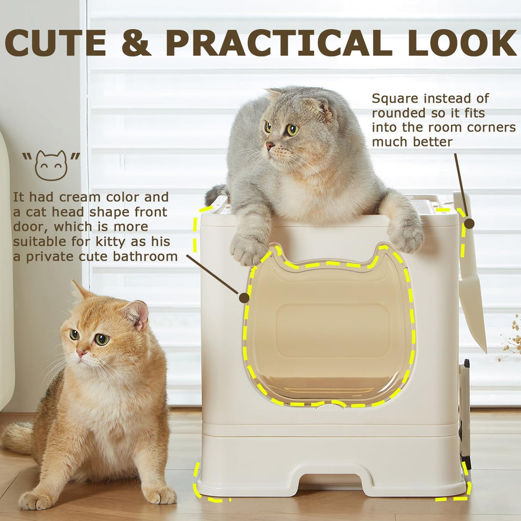 Covered Cat Litter Box with Lid R54795