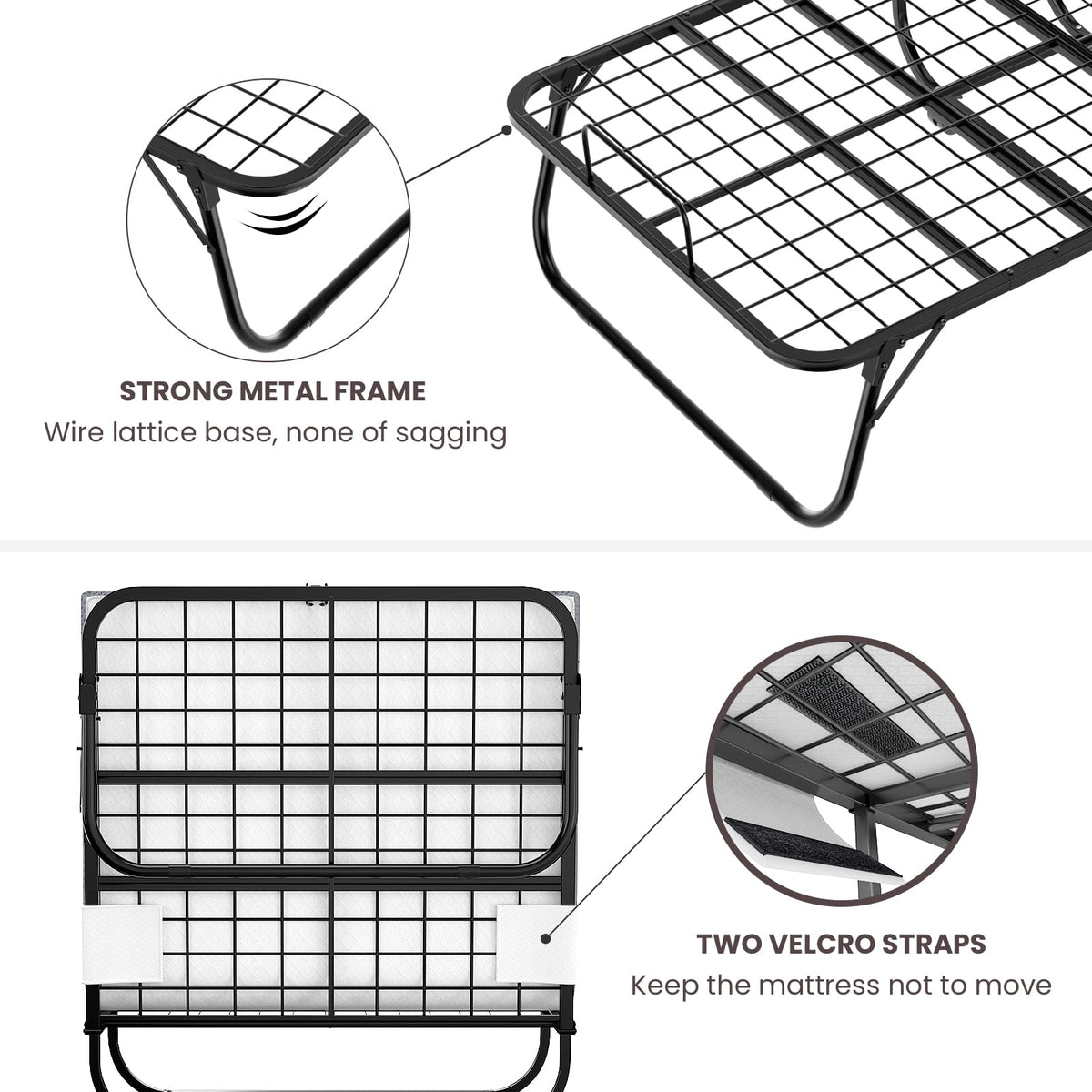 Folding Bed with Mattress H129