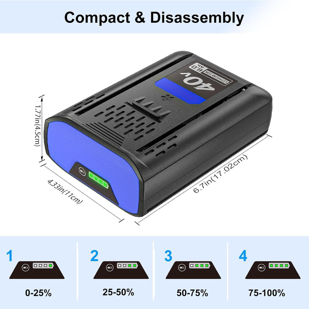 6.0Ah Lithium-ion Replacement Battery P802