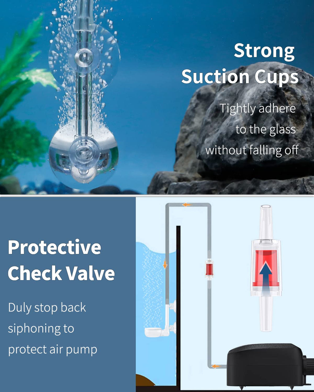 Aquarium Air Stone Disc with Suction Cup Air Control Valve G521729