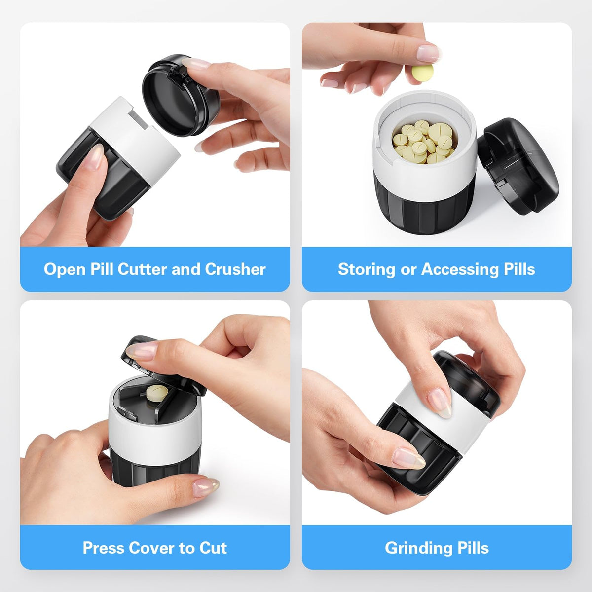 3-in-1 Pill Crusher and Cutter with Storage W64813