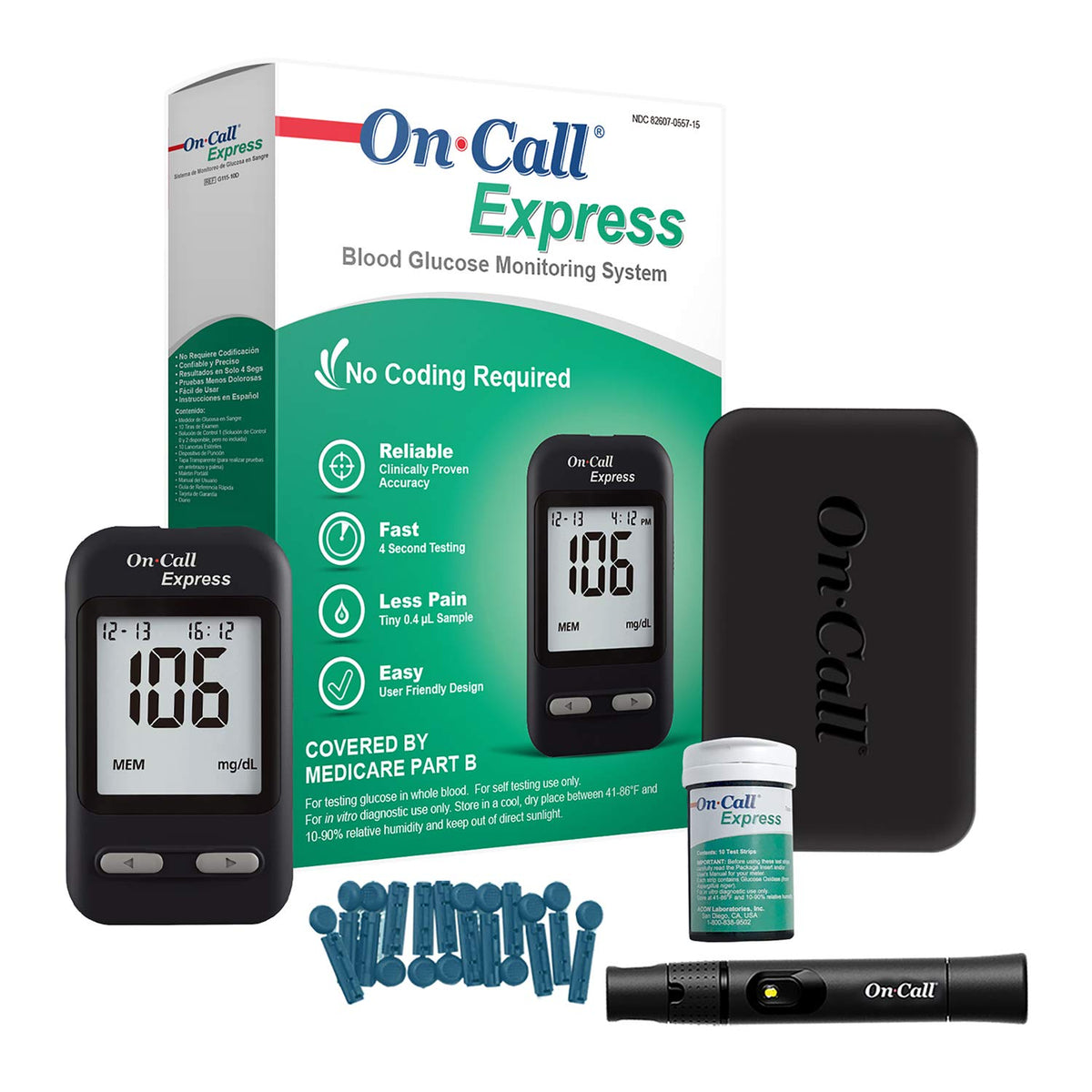 Diabetes Blood Glucose Meter Kit A2118