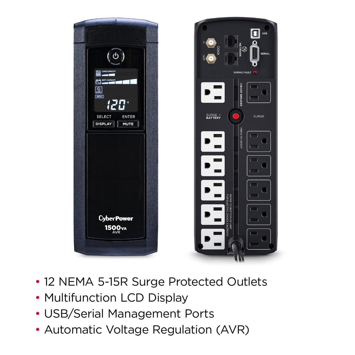 1500VA LCD UPS Battery Backup A689