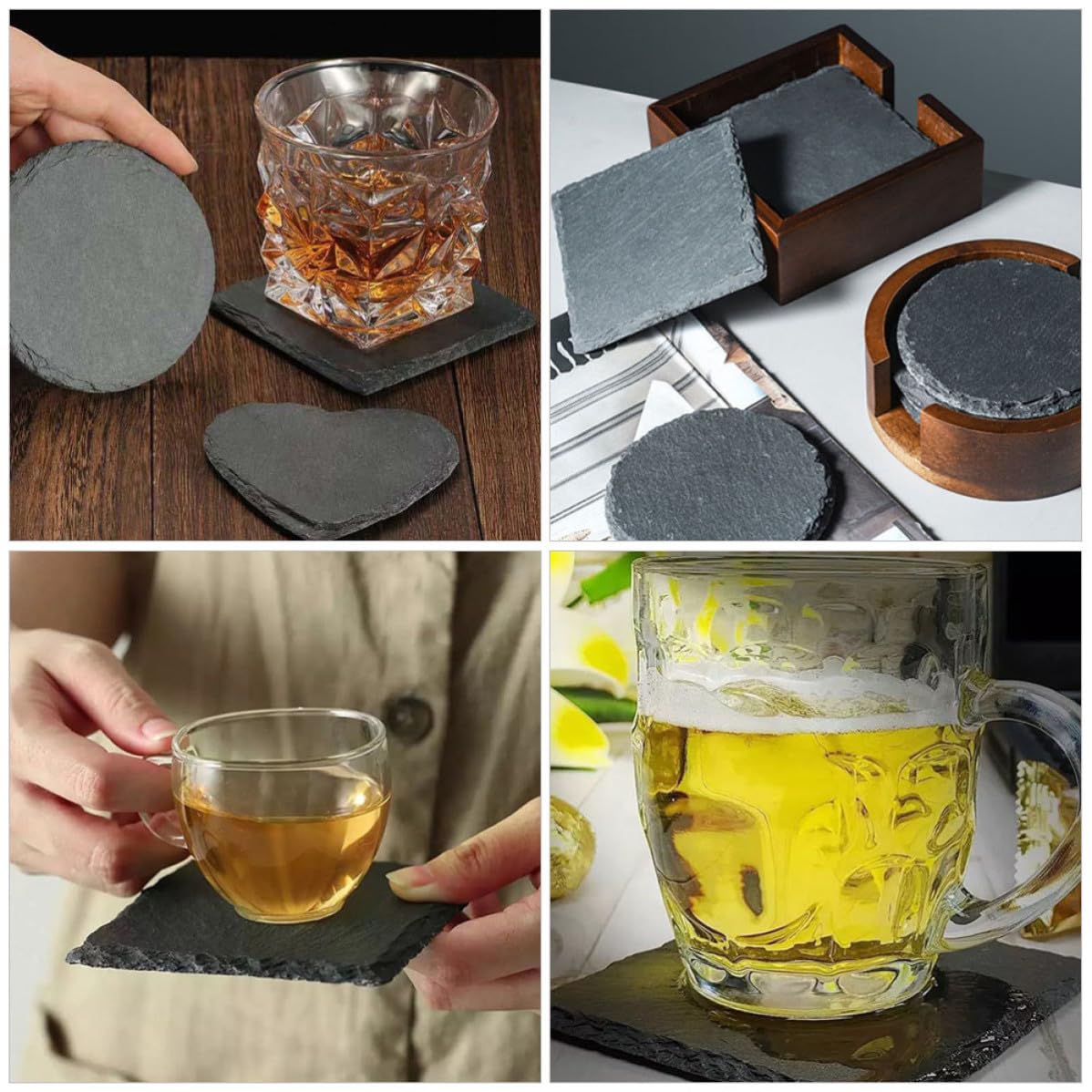 Natural Stone Drink Coasters Set Z48042
