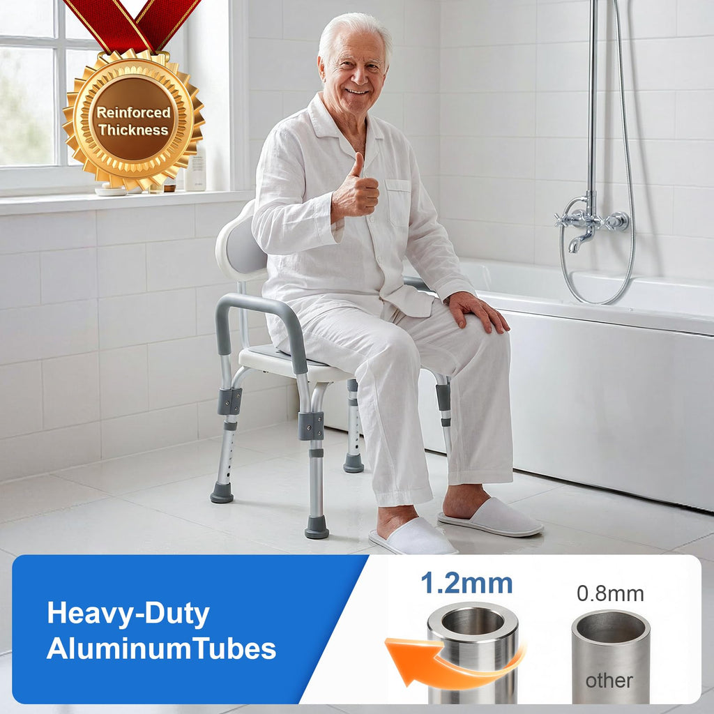 Shower Chair with Padded Armrests and Back H5644