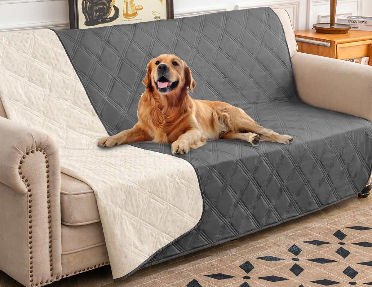 Waterproof Dog Bed Cover Pet Blanket with Anti-Slip Back E867343