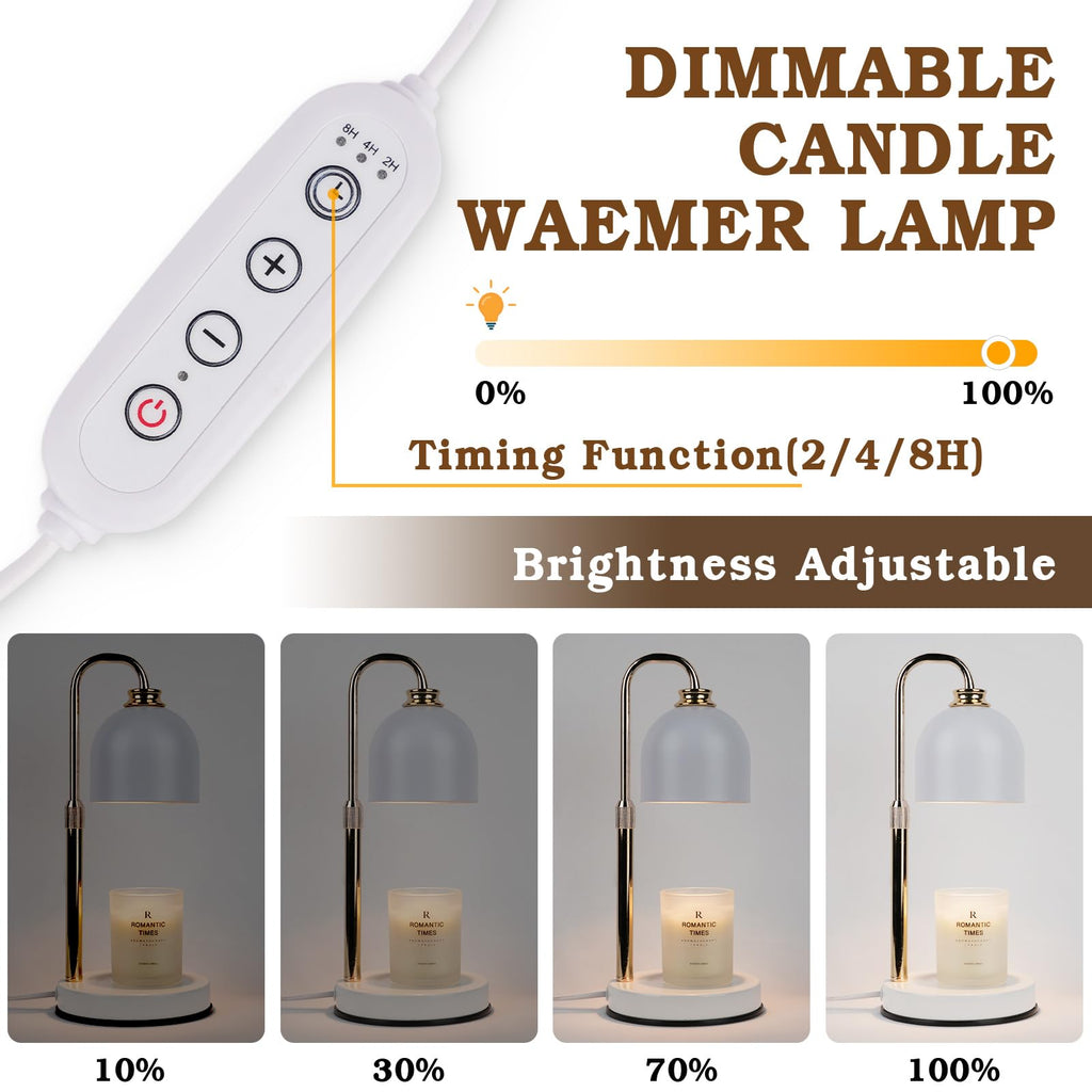 Candle Warmer Lamp with Timer Dimmable White X194