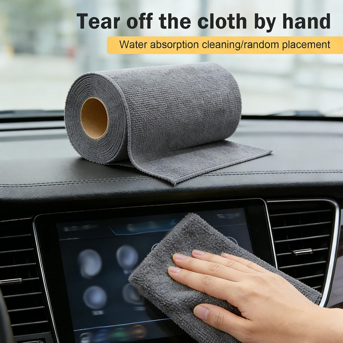 20 PCS Gray Microfiber Cleaning Cloth Roll C995127