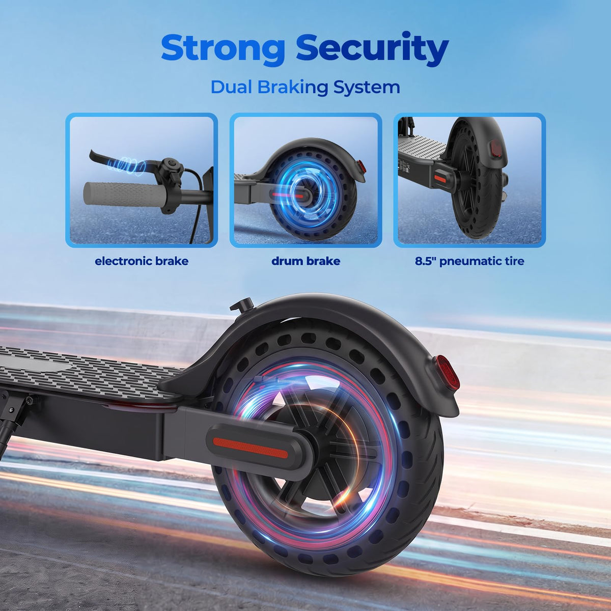 Electric Scooter Adult 8.5" Tires 500W Motor O5361