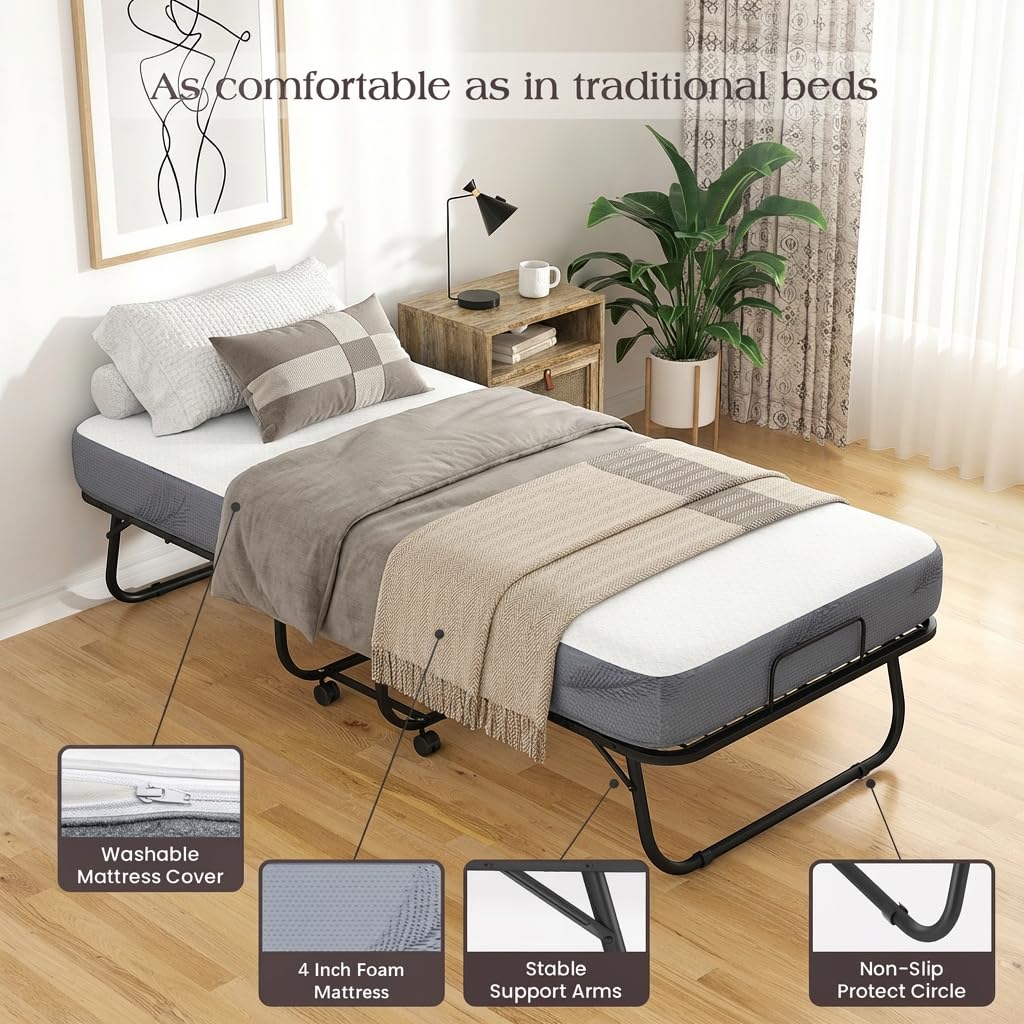 Folding Bed with Mattress H129