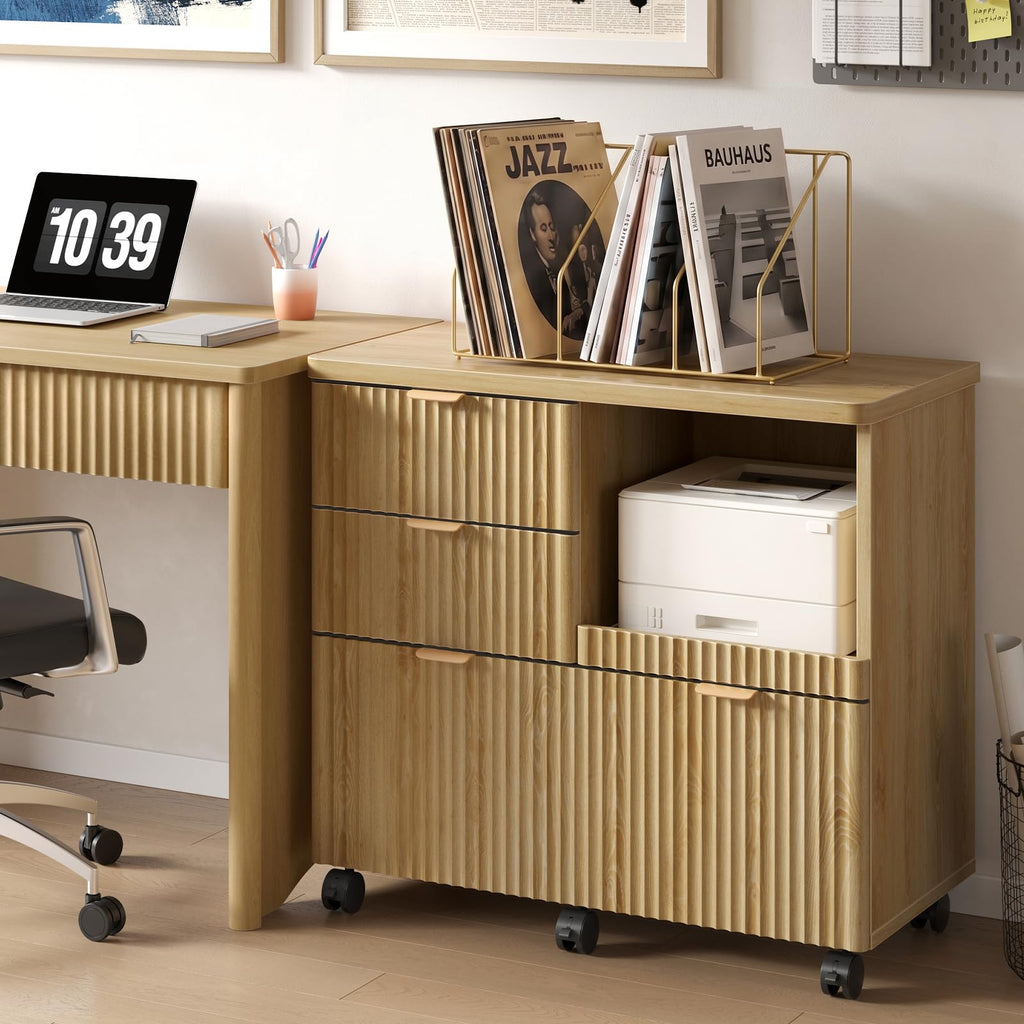 3 Drawer Wood File Cabinet Z193