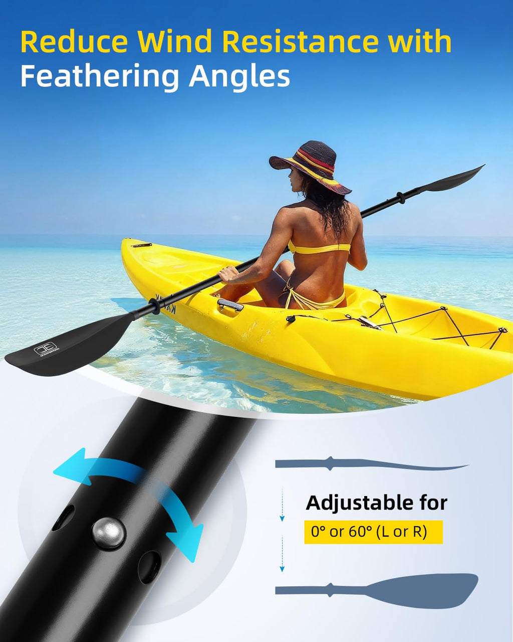 4 Piece Kayak Paddle Alloy Shaft N632