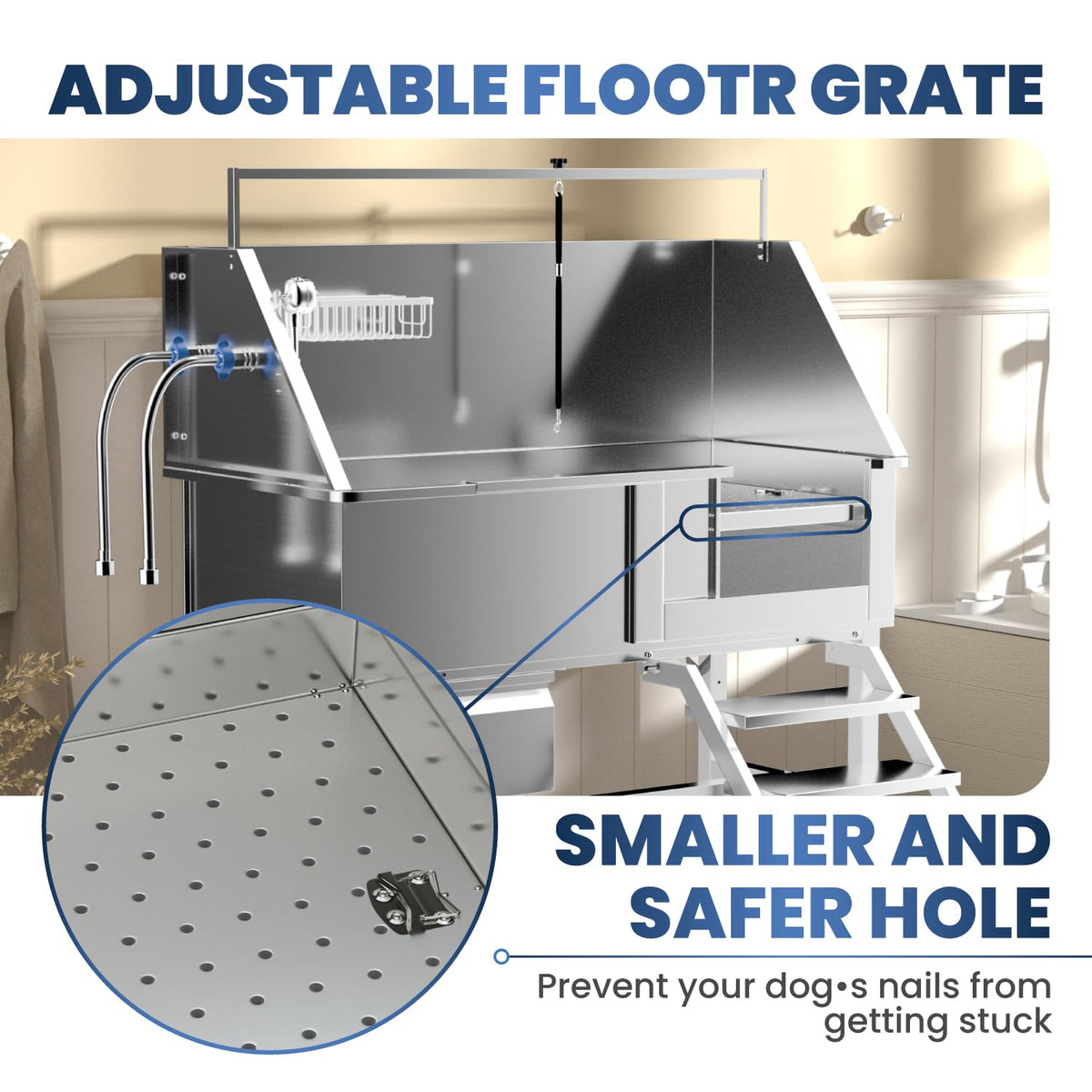 46" Stainless Steel Dog Wash Station E31951