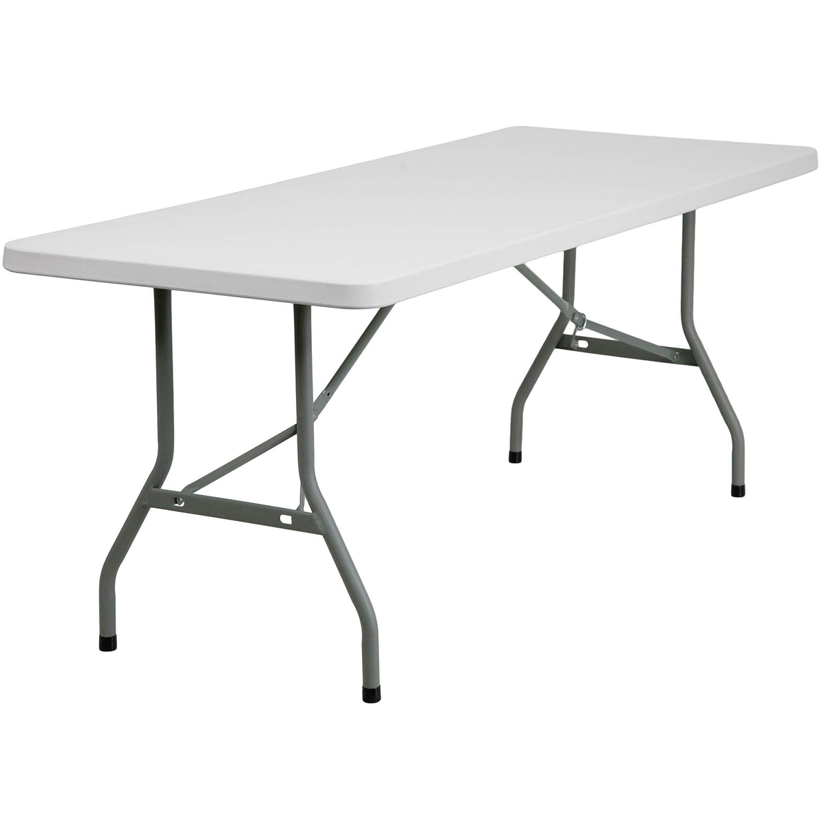 6 Pack 6-Foot Granite White Plastic Folding Table S699803
