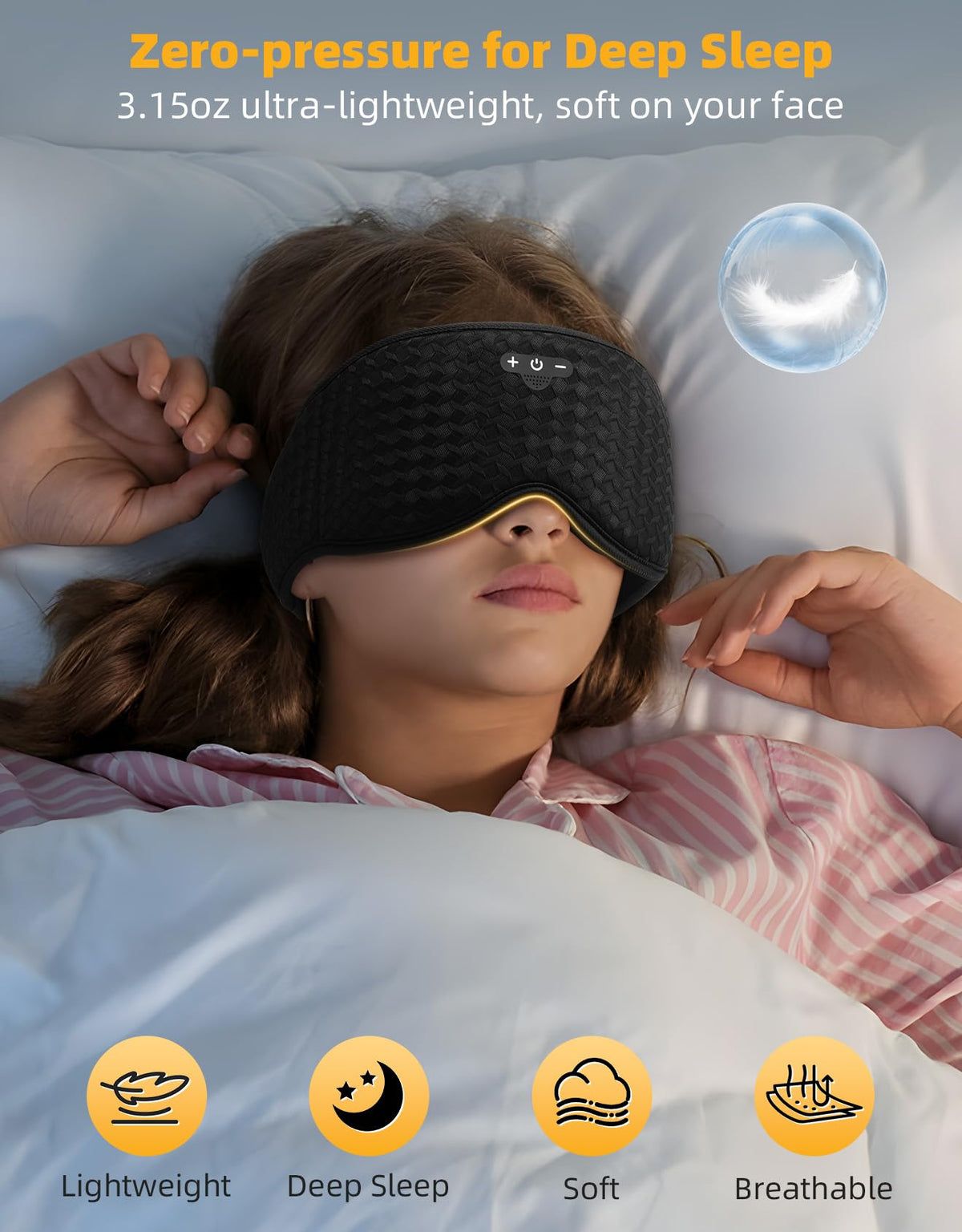 Blackout Sleep Mask with Bluetooth Headphones P760