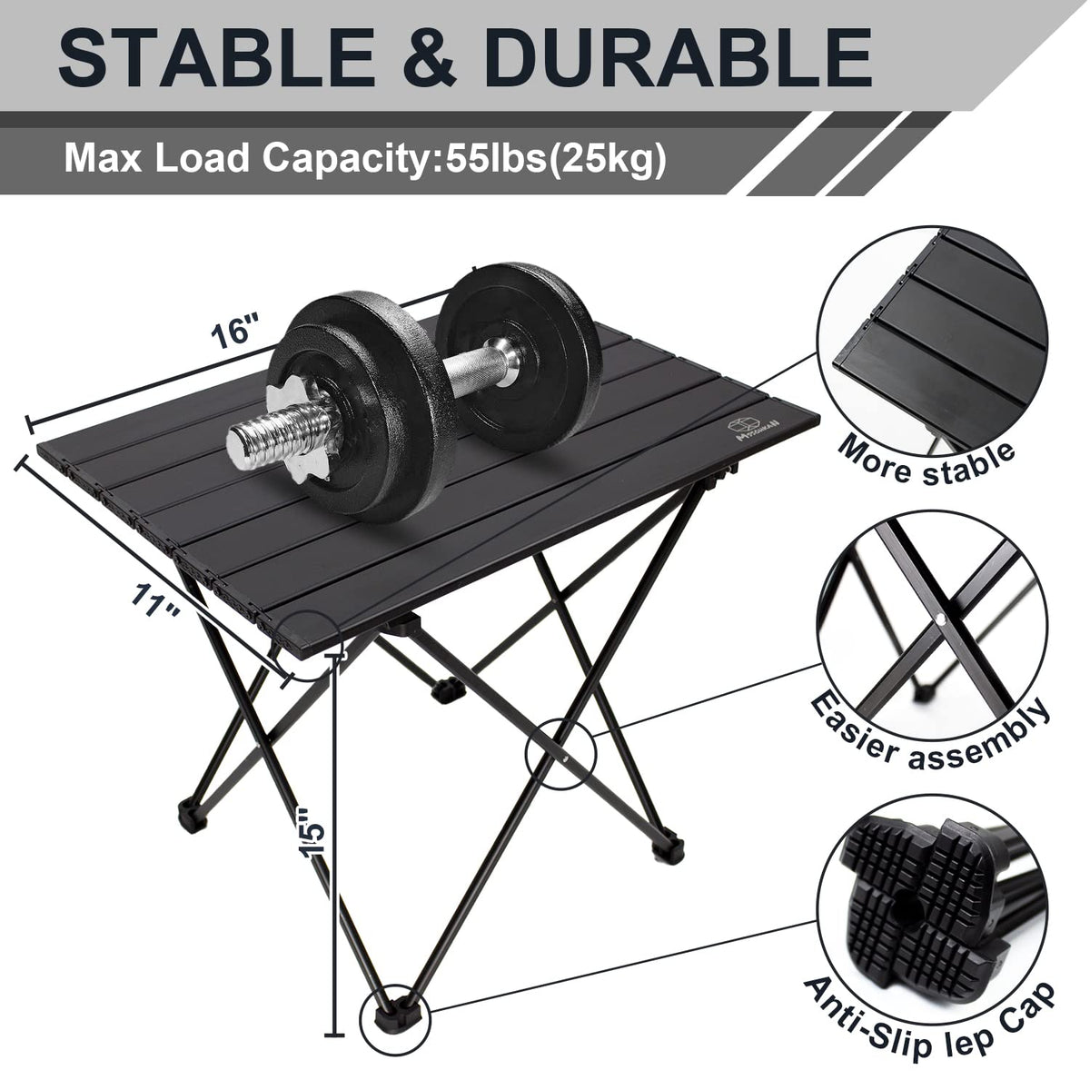 Camping Table Folding Portable Aluminum Lightweight Carry Bag B340