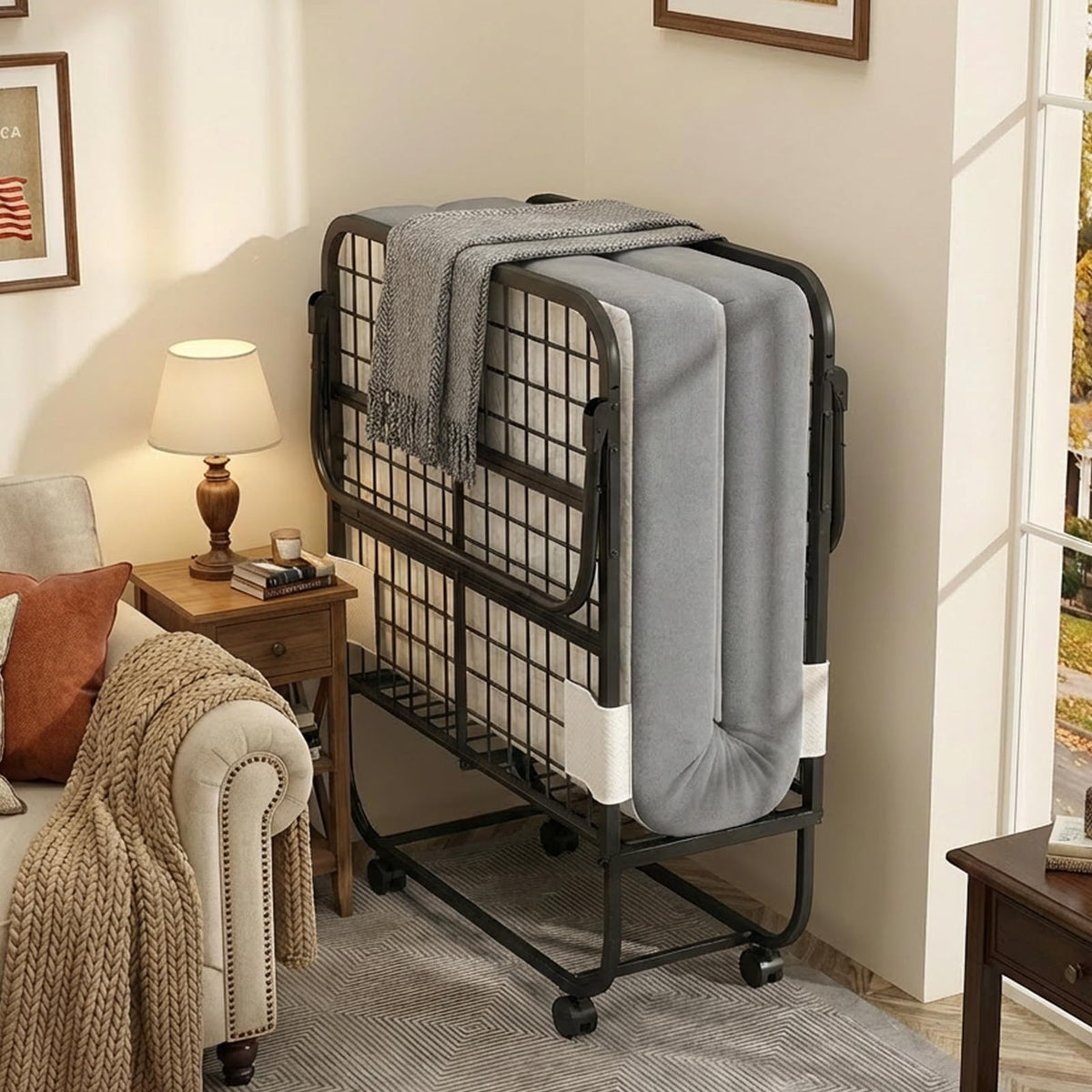 Folding Bed with Mattress H129