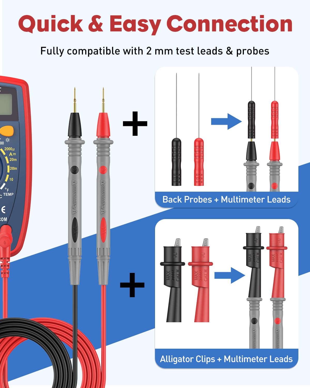 11 Pcs Multimeter Test Leads Kit Z770