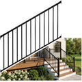 Heavy Duty Aluminum Stair Railing Kit, Textured Black Q2602