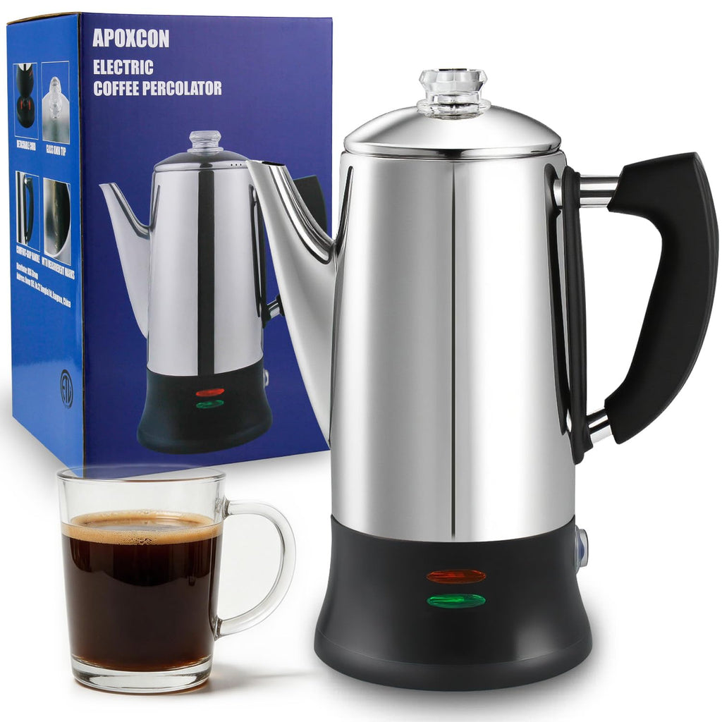 Electric Stainless Steel Coffee Percolator 12 Cup R112