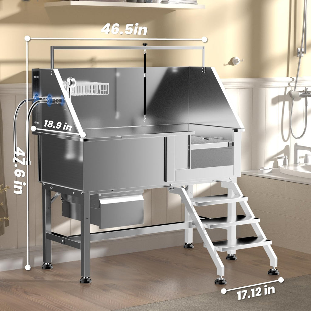 46" Stainless Steel Dog Wash Station E31951